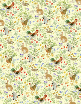 Dollhouse Miniature Wallpaper:  Country Springtime,  Lemon